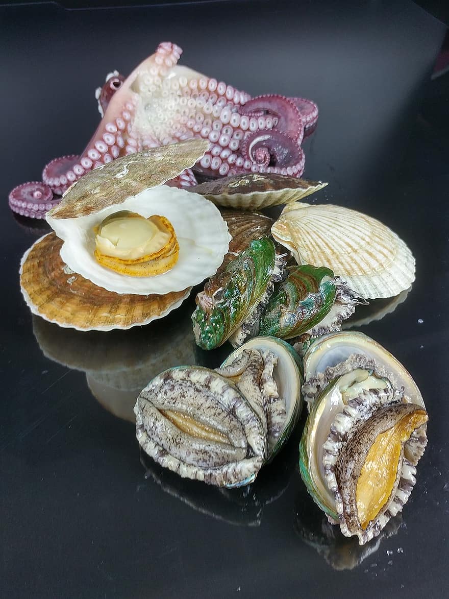 морепродукти, молюсків, устриці, молюски