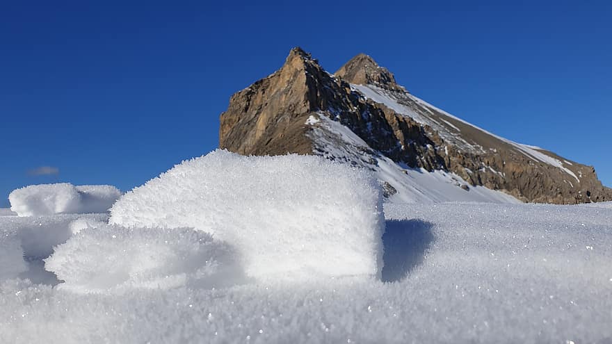 la neve, montagne, Alpi, Svizzera