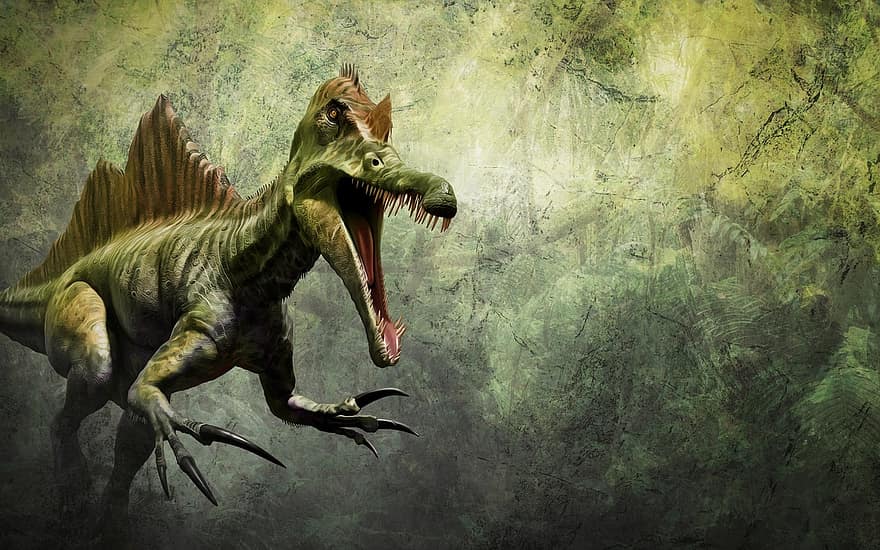ไดโนเสาร์, Dino, Spinosaurus, Spinosaur, ประวัติศาสตร์, นักล่า, สัตว์กินเนื้อ, เร็กซ์, แร็ปเตอร์, ขโมย, ฟัน