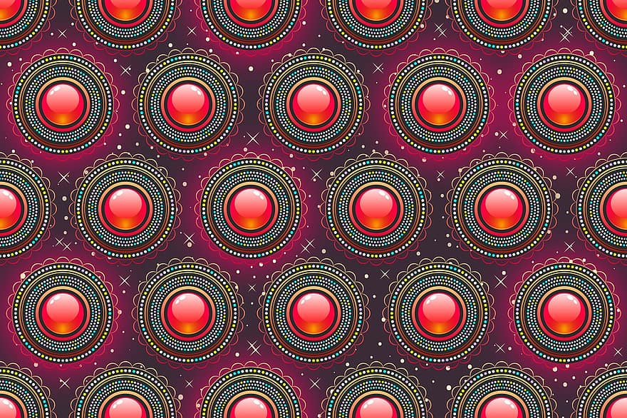 Abstract, Circle, Gem, Pattern, Background
