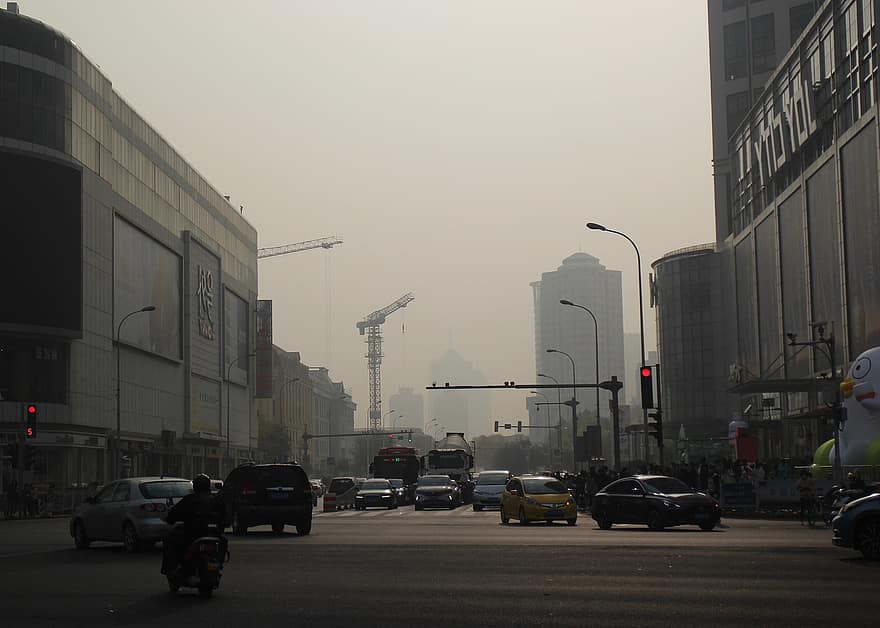 iela, piesārņojumu, automašīnas, ceļš, aizņemts
