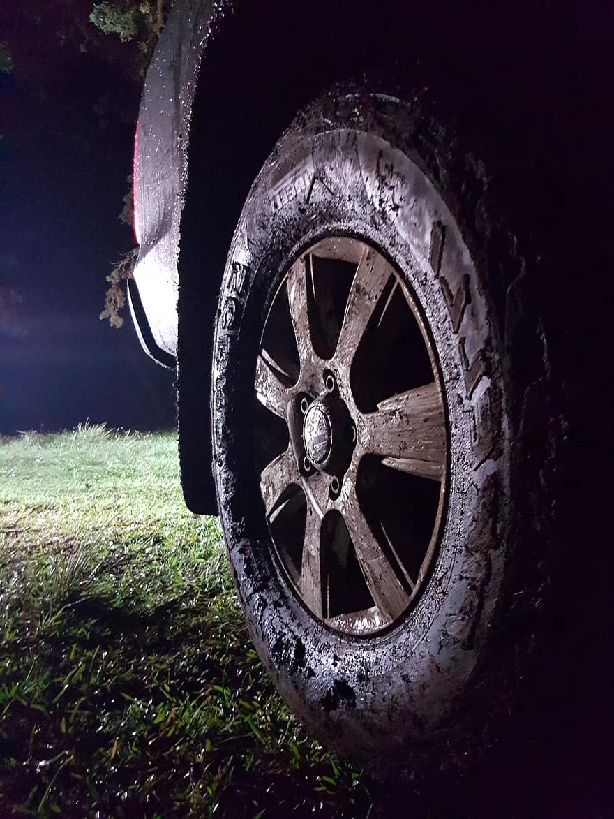 dæk, mudder, off-road, hjul, bil