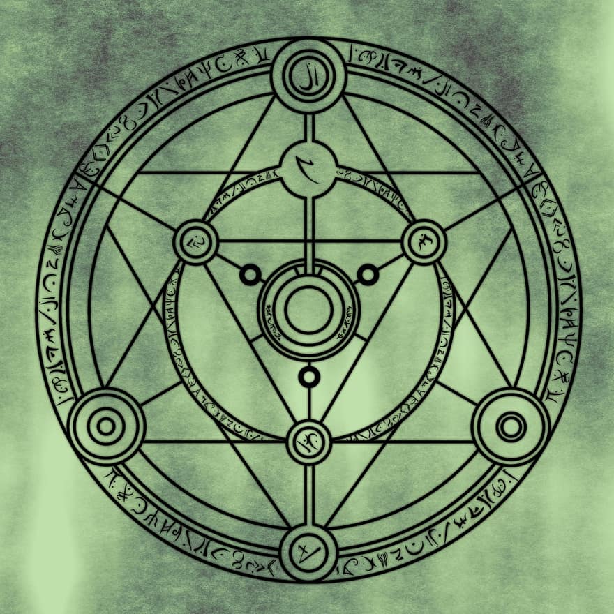 rune, geometrija, šventa, mistikas, ezoterinis, alchemija, dvasingumas, paslaptis, dvasinis, senovės, magija