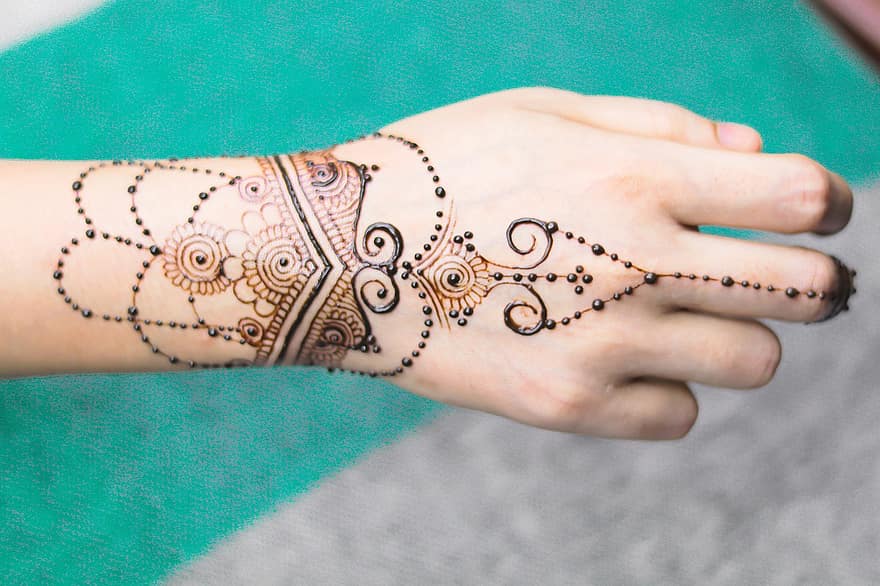 meitene, henna, roka, kosmētika, modē, Hennas zīmējums, Henna Roka, henna tetovējums, augu, hindu kāzas, Indijas līgava
