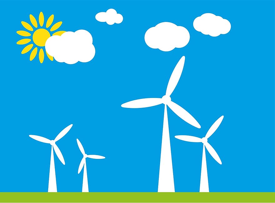 větrná energie, větrná farma, větrná turbína, alternativní energie