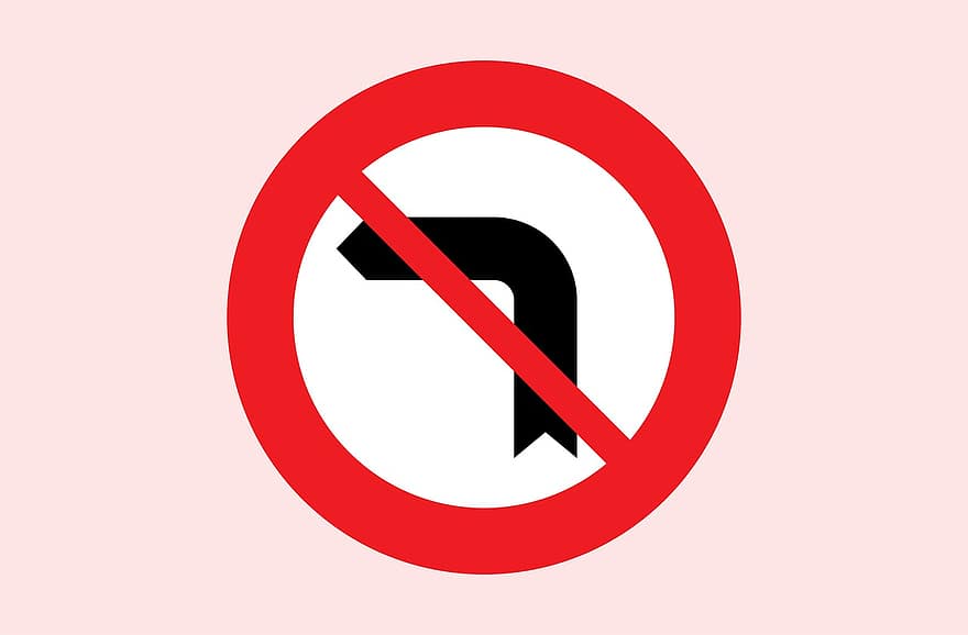 Nessuna svolta a destra, Austria, segnale stradale, cartello stradale