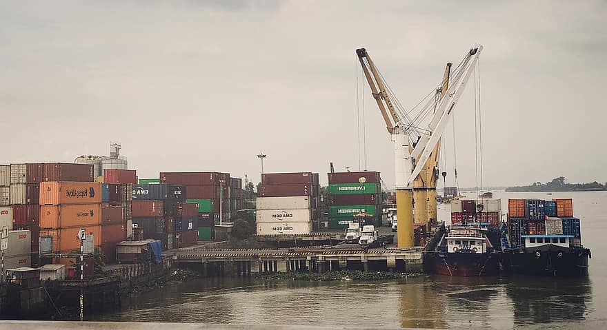 port, contenidor, comerç, Enviament, vaixell, importació, transport, vietnam