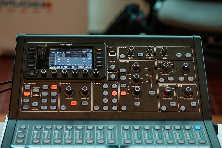 mixer audio, menghibur, panel kendali, konsol pencampuran, mixer studio, musik, suara, audio, alat