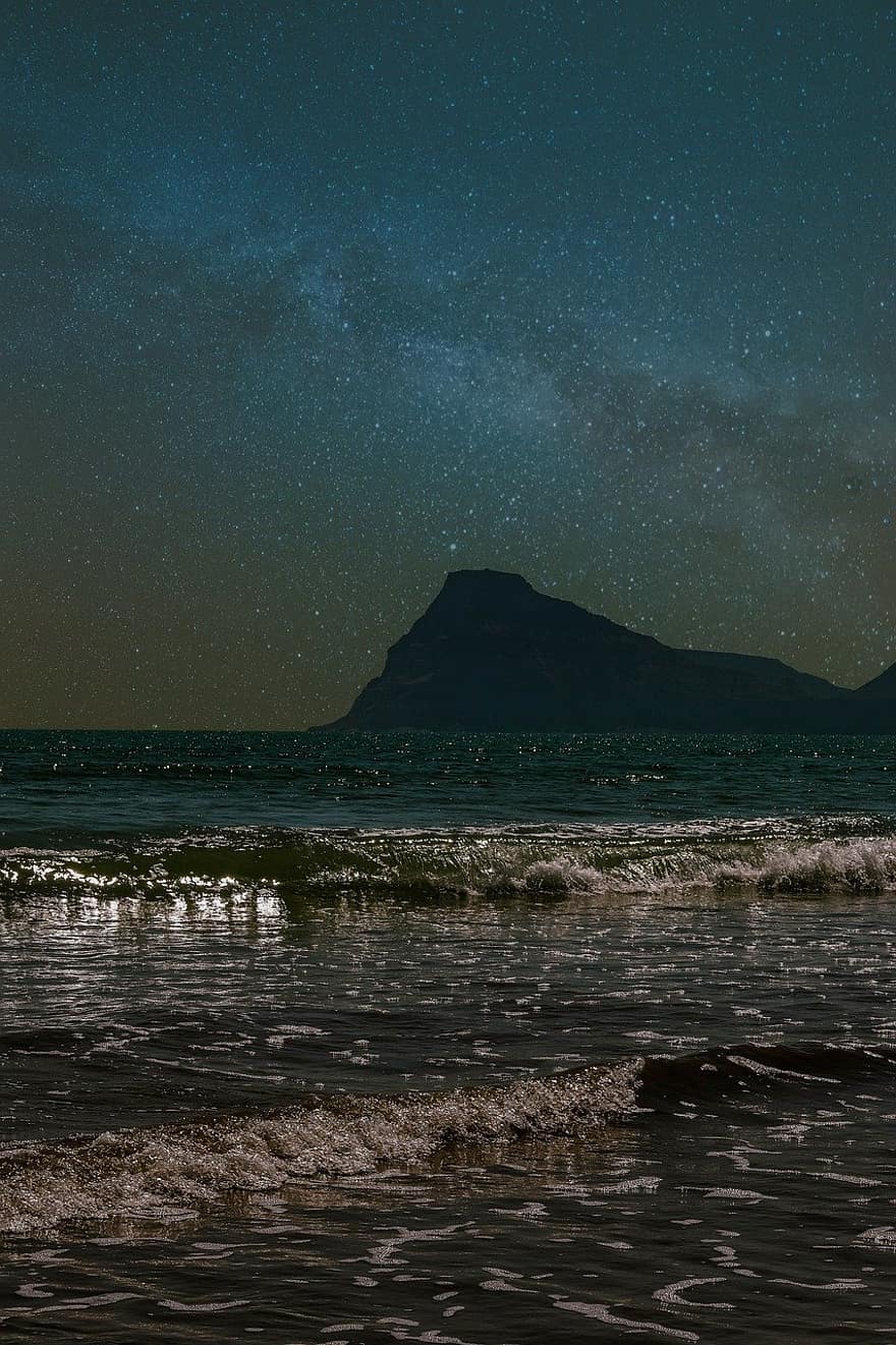 fons de pantalla, naturalesa, cel, nit, estrelles, mar, platja, pakistan, viatjar, exploració, aigua