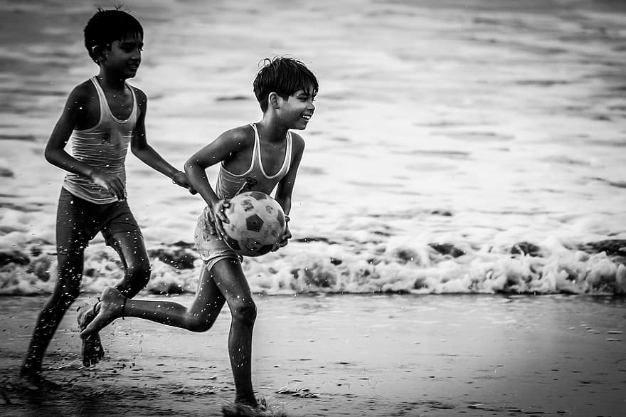 Boys, Children, Beach, Playing, Kids, Young, Friends, Happy, Happiness, Childhood, Friendship