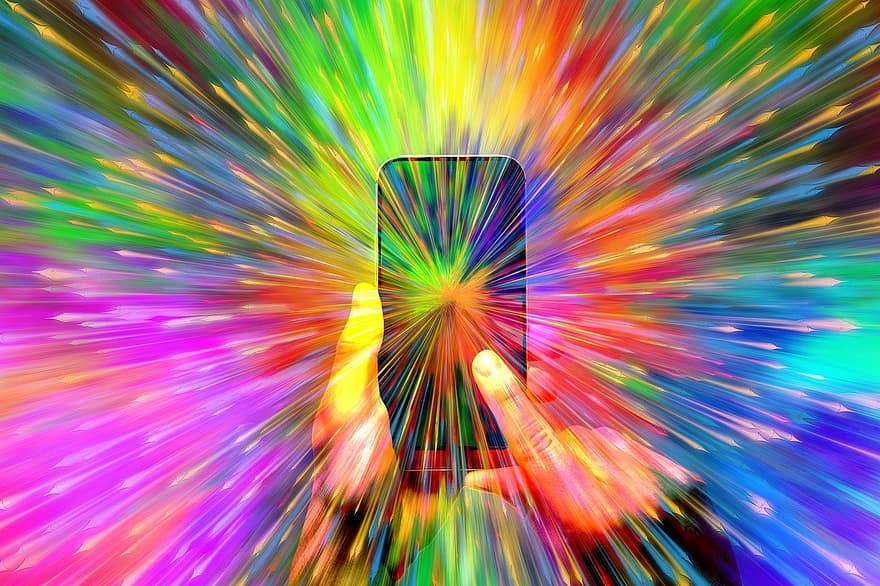 Phone, Art, Wallpaper, Background, Pattern, Design, Rainbow, Colorful, Colour, Abstract, Light