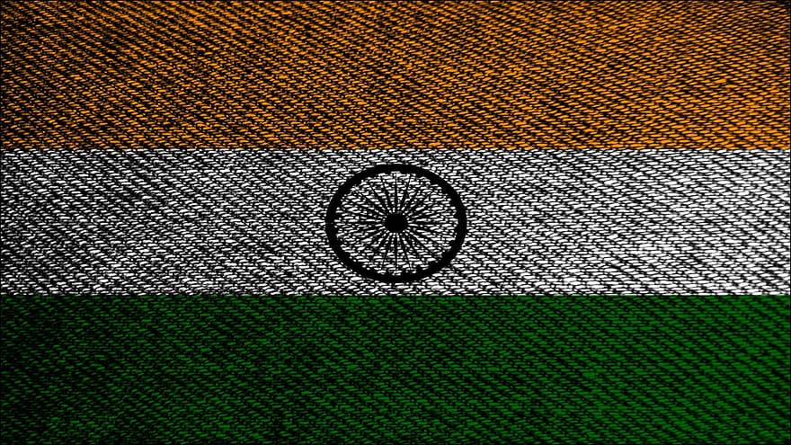 Flagge, Indien, Land, Symbol, Illustration, Serbien, keine Leute, Vektor, Muster, leer, Kulturen