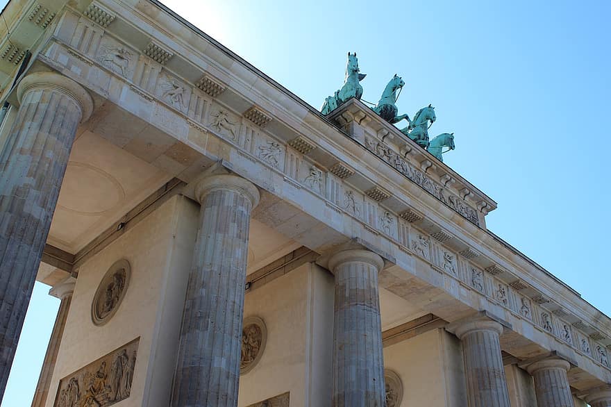 Monumento, esculturas, estructura, columnas, arquitectura, Alemania, Berlina, sitio de interés turístico, Europa, capital, ciudad