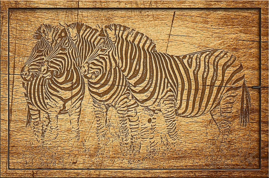zebra, etsning, trä, konst, träslöjd, snickare, ristade, träsnideri, kreativitet
