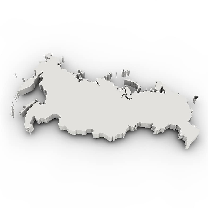 Karta, ryssland, gränser, Land, stater i Amerika