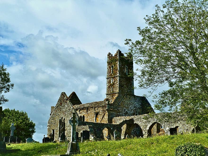 Church, Cathedral, Ruin, Medieval, Churchyard, Graveyard, Building, Dilapidated, Stonebuilt, Masonry
