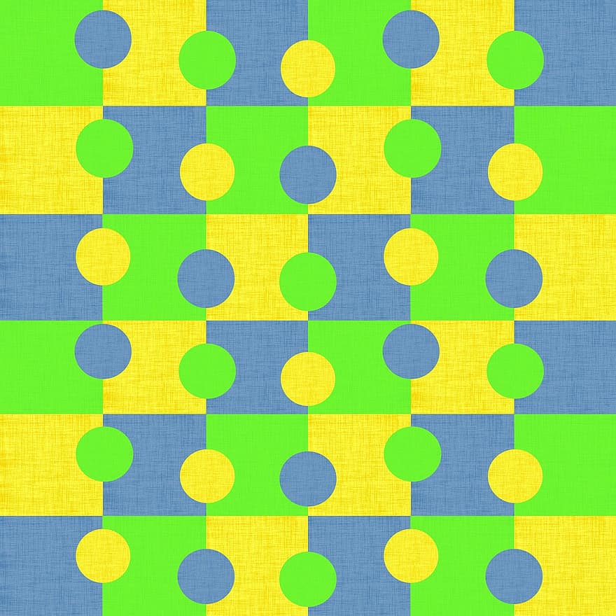 tecido, algodão, brilhante, azul, Lima, verde, amarelo, desenhar, geométrico, formas, textura