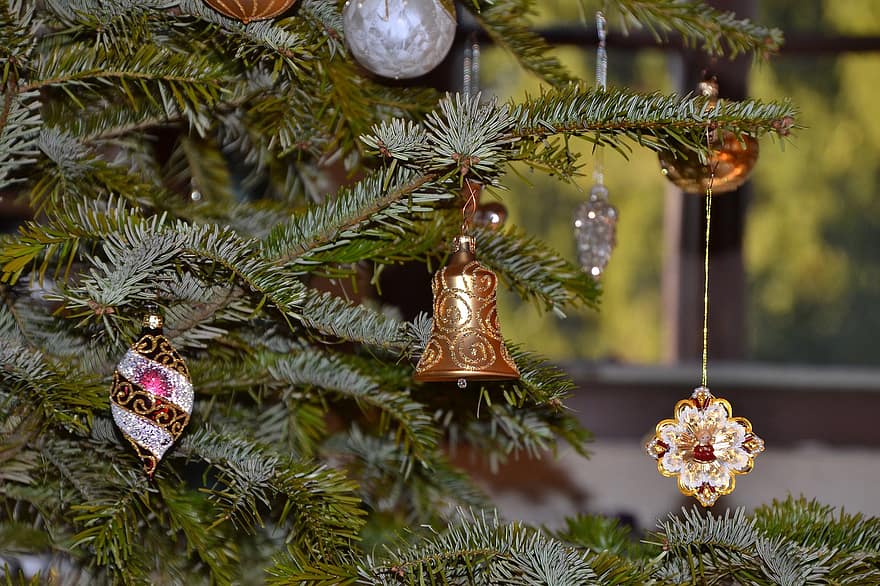 jul, julgran, dekorationer, ornament, första advent, julpynt, jultid, julmotiv, träd