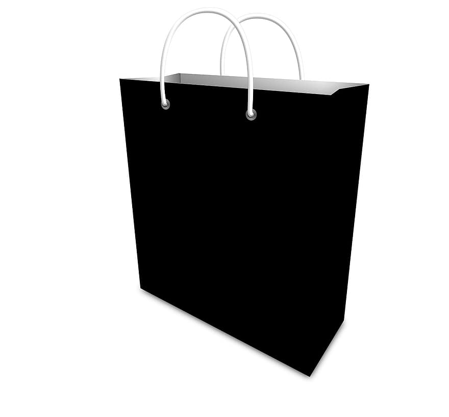 чанта, пазаруване, черно, продажба, магазин, подарък, на дребно, хартия, Купува, купувач, начин на живот