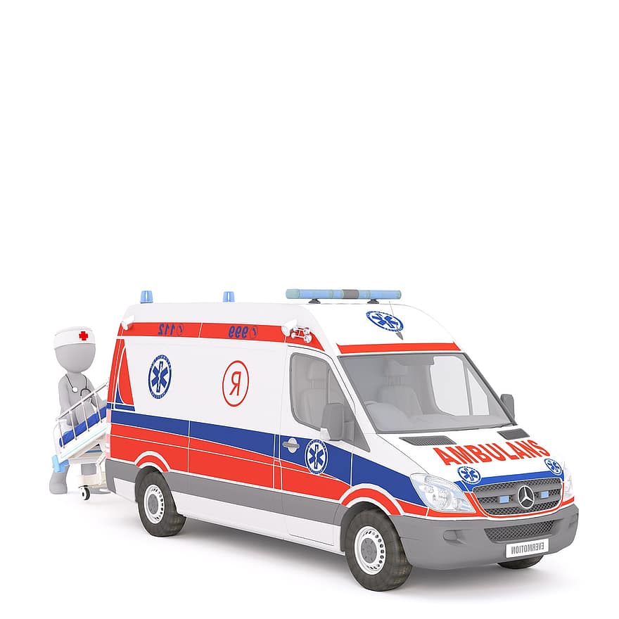 ambulance, premiers secours, mâle blanc, modèle 3D, isolé, 3d, modèle, tout le corps, blanc, Homme 3d, médecin