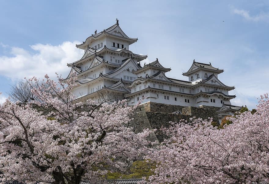 perintö, Japani, linna, Himeji, valkoinen, harmaahaikara, historia, matkailu, arkkitehtuuri, feodaalinen, Aasia