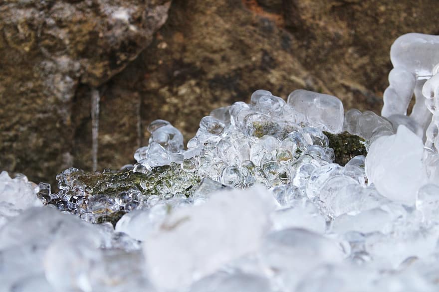 Ice, Water, Winter, Season, Rock, Crystal, zing, close-up, backgrounds, frost, frozen