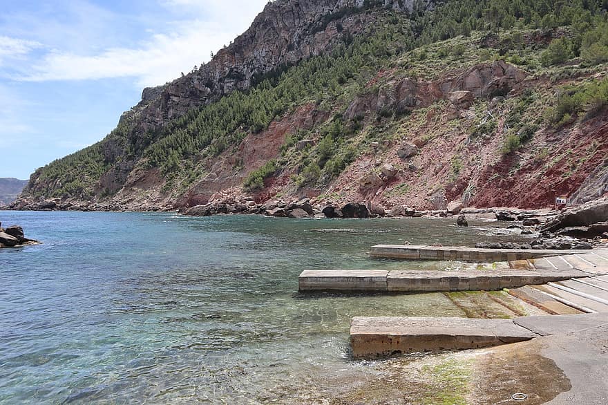 Mallorca, bờ biển, Hải cảng, Thiên nhiên, núi, biển, phong cảnh, Đảo