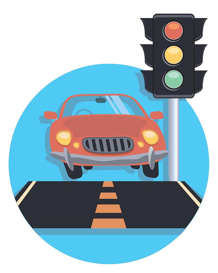 semafor, mașină, drum, oraș, trafic, icoană, conduce, stradă, mişcare, vehicul
