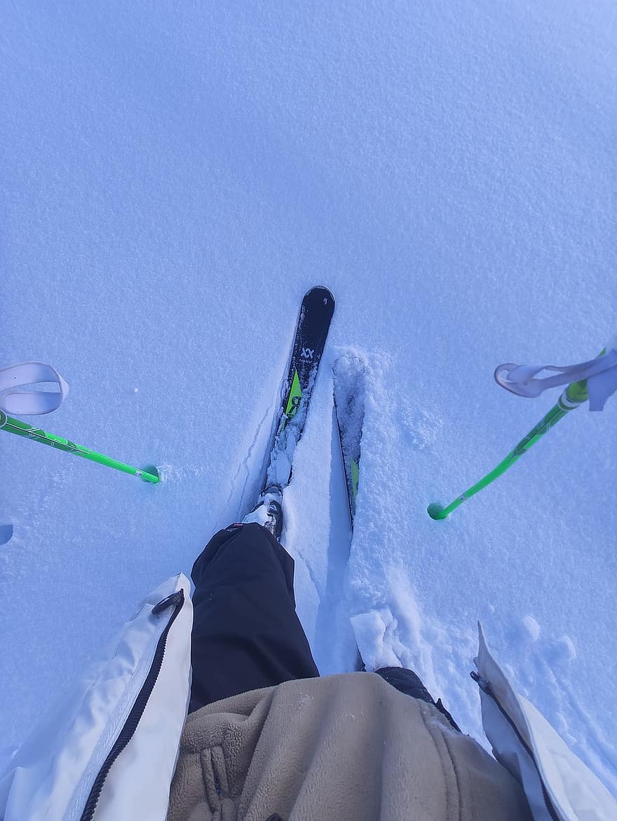 åka skidor, skidåkning, vinter-