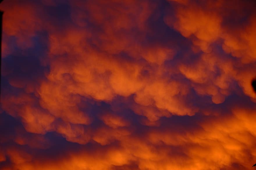 cloudscape, bulutlar, turuncu gökyüzü, gökyüzü, bulutlu gökyüzü, akşam karanlığı, şafak
