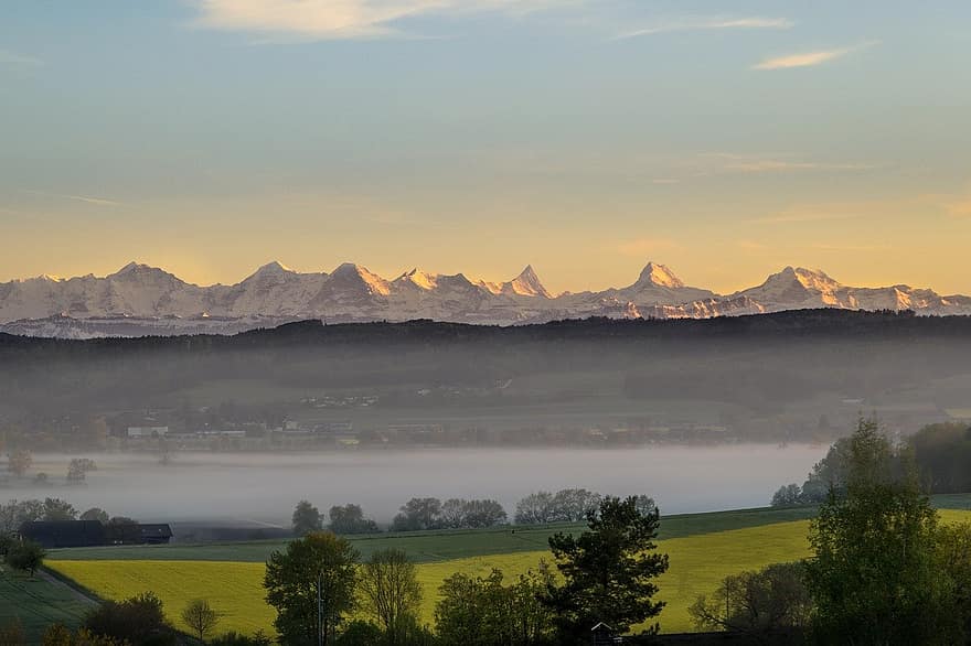 bernese alper, eiger bjerg, Schweiz