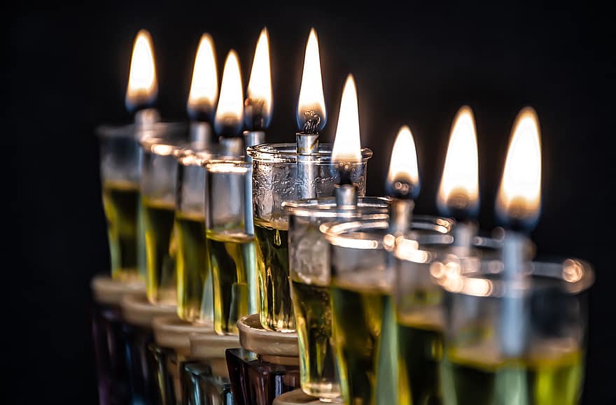 Hanuka, sveces, Hanukas festivāls, menora, jūdaisms, ebreju tradīcijas, Jeruzaleme, Chanuka gaismas, svece tapetes, Hanuka sveces, Ebreju svētki