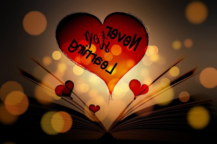 jantung, Book, belajar, Baca baca, halaman, pengetahuan, pendidikan, informasi, literatur, proses pembelajaran, cinta