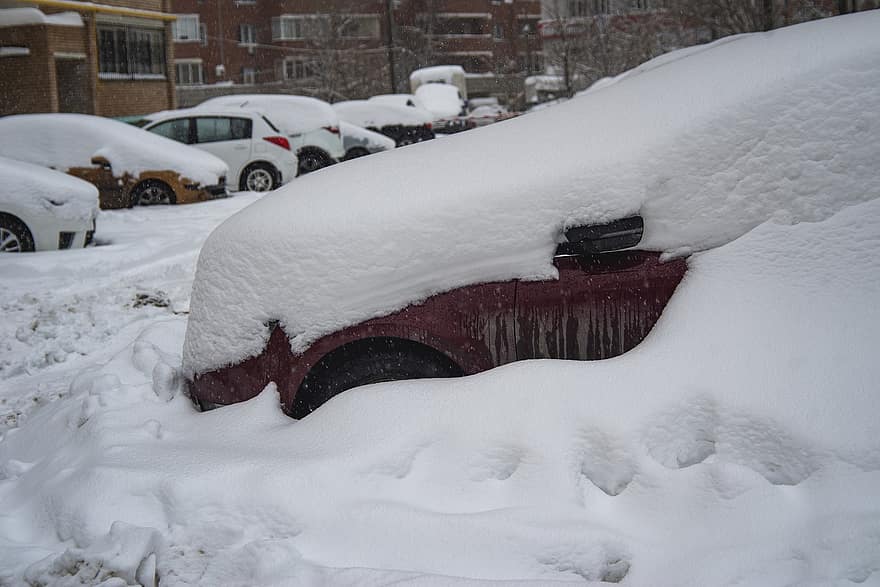 कारों, हिमपात, सर्दी, बर्फ हटाना, गाड़ी, परिवहन, मौसम, भूमि वाहन, बर्फ, यातायात, ठंढ