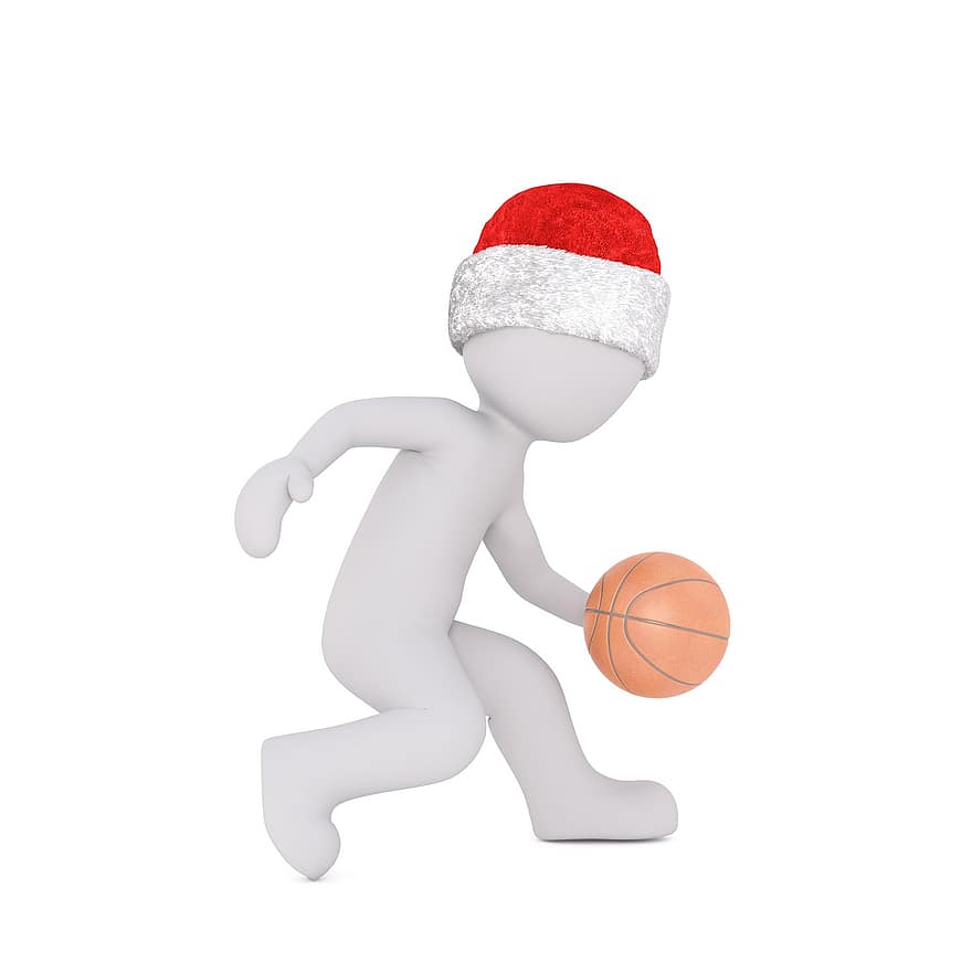 basketball, jouer, dribble, action, mouvement, sport, sports de balle, loisir, en dehors, en forme, Noël