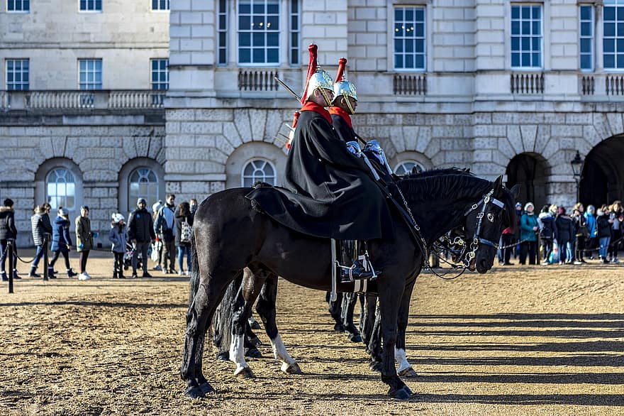Guard, Royal, Horse, Equine, Outfit, Ceremony, London, England, Winter, St, James Park