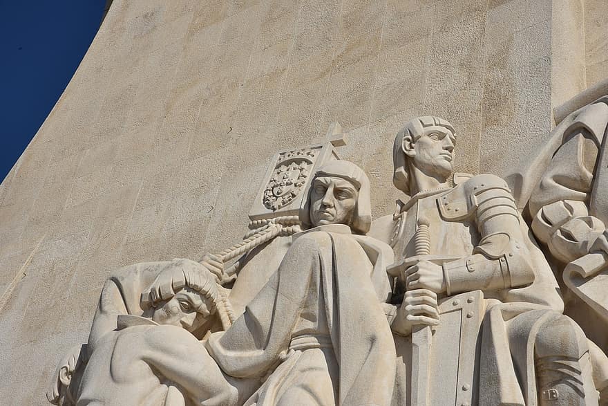 Kunst, statue, monument, historisk, turisme, Lisboa, by