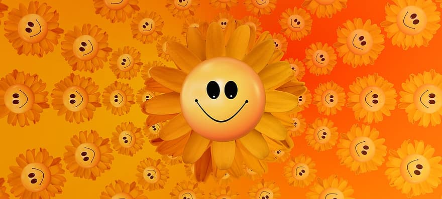 aurinko, auringonkukka, ilo, hymy, kesä, keltainen
