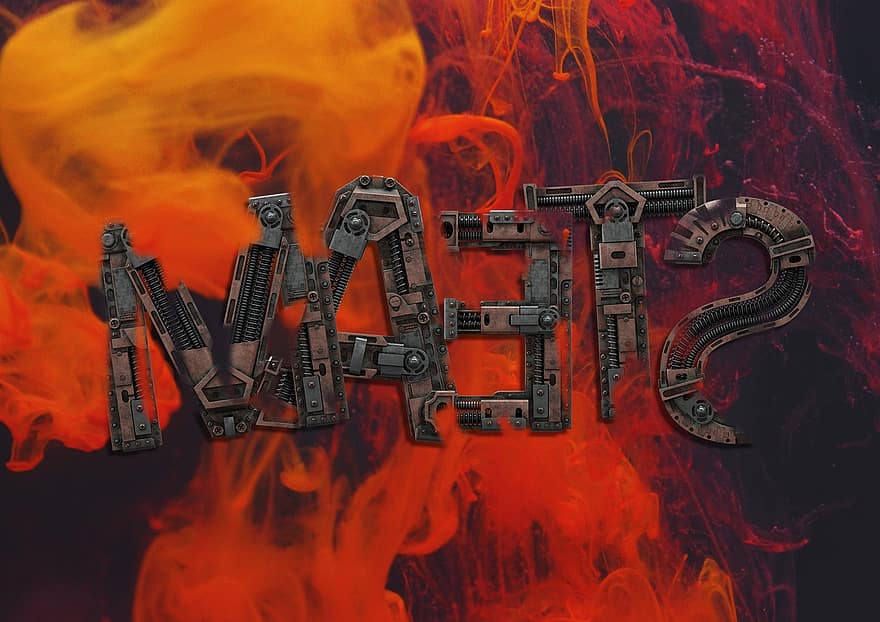 Dampf, Steampunk, Hintergrund, 3d, Feuer, Verbrennung, Rauch, Typografie