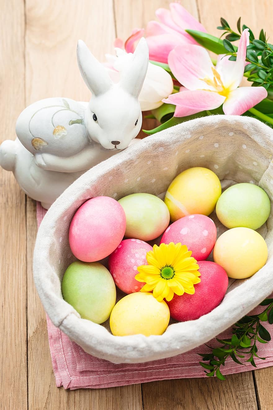 Paskalya, bahar, tavşan, dekorasyon, tema, tatil, çok renkli, ahşap, kutlama, kültürler, pembe renk