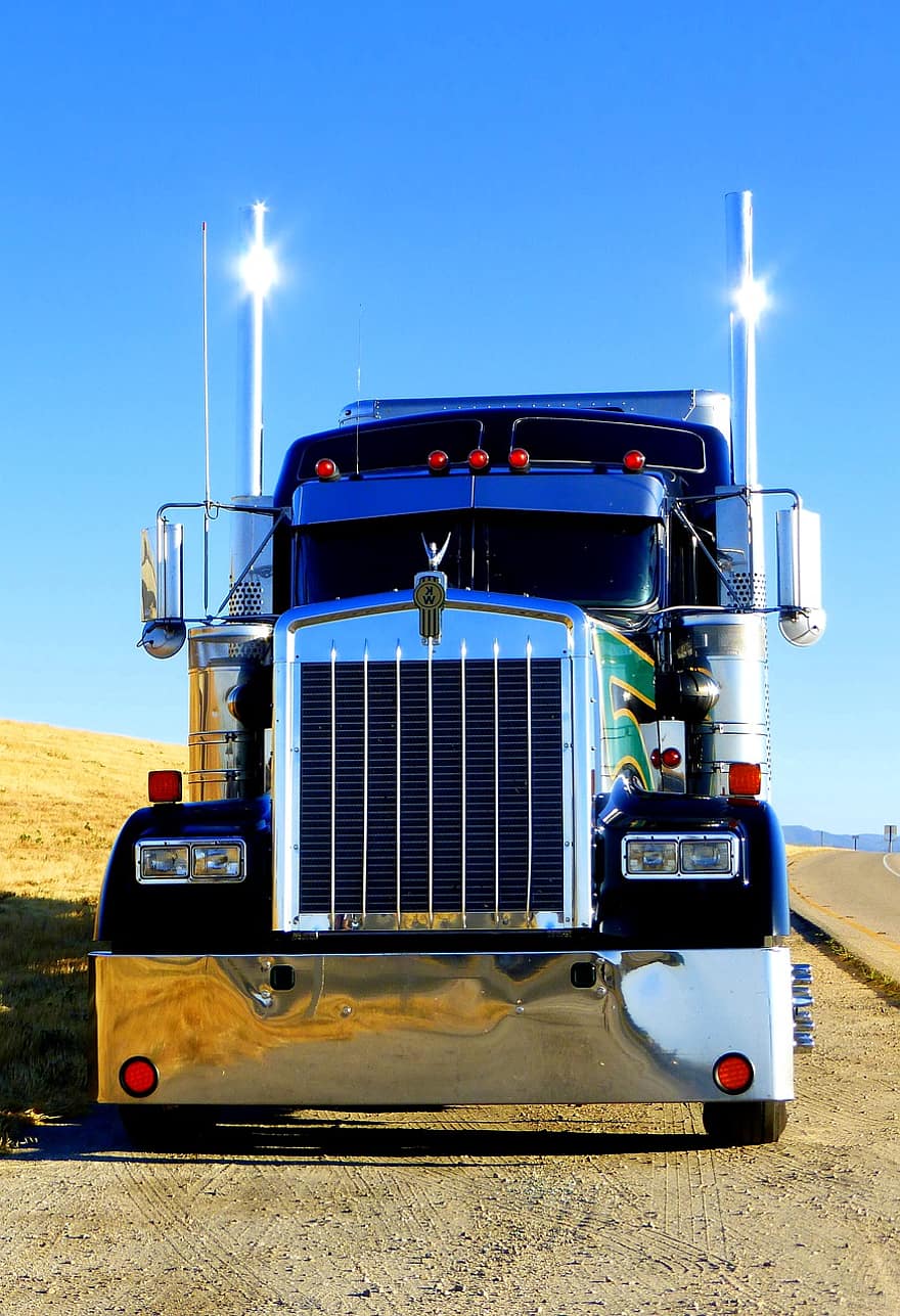 un camion, transport, véhicule, route, logistique, tracteur, livraison, lourd, fret, industrie