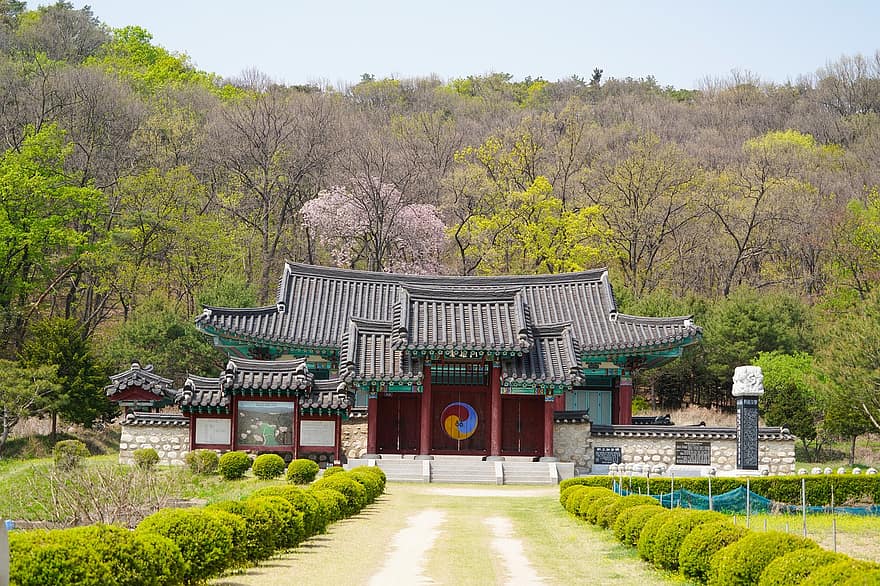 Seowon, Kore Cumhuriyeti, hanok, seul, geleneksel, tarihi, cephe, mimari, Koreli, kiremit, ünlü mekan