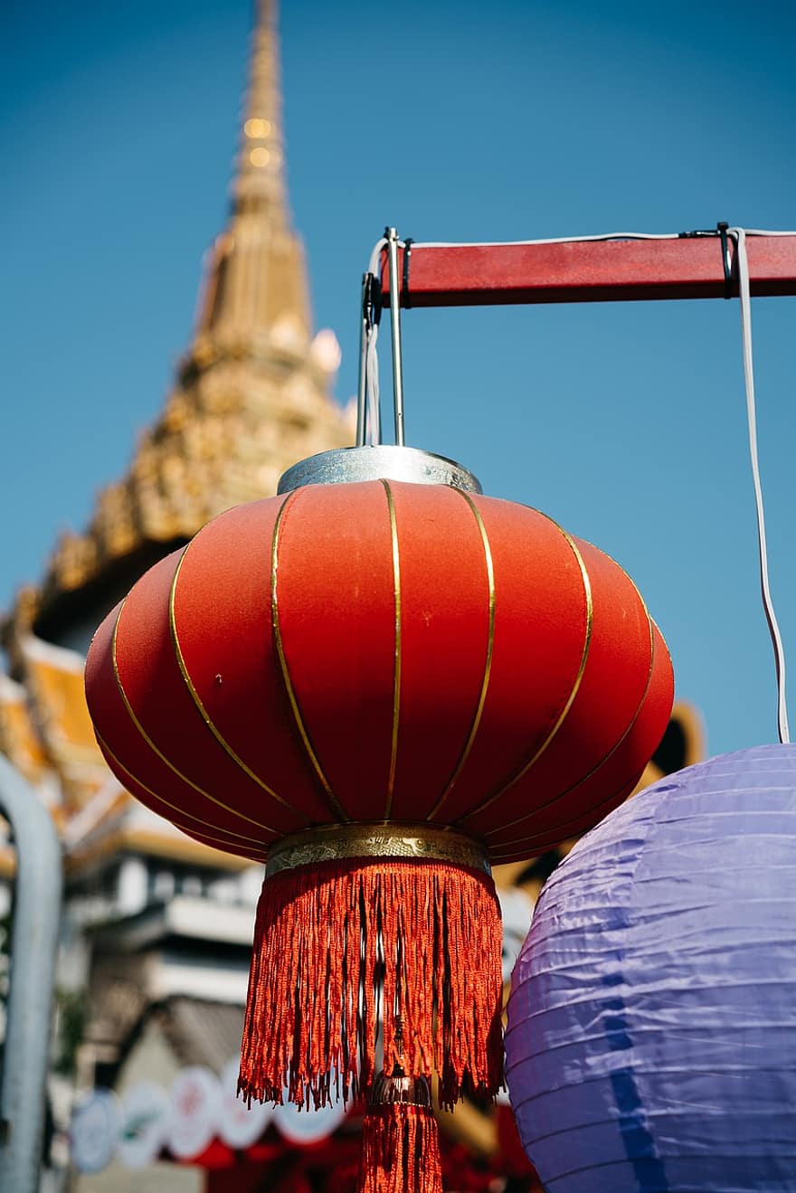 lanterne, lys, asiatisk, dekoration, symbol, kunst, Asien, design, rød, baggrund, papir