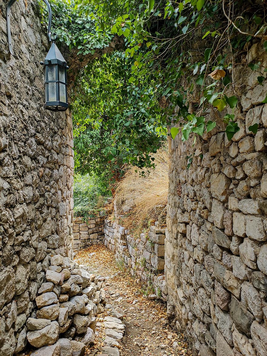 Fortress, Path, Way, Outdoors, architecture, rural scene, history, old, stone material, wall, building feature