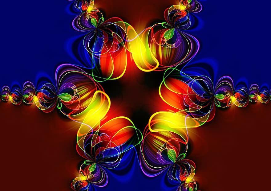Fractal, Symmetry, Pattern, Abstract, Chaos, Chaotic, Chaos Theory, Computer Graphics, Color, Colorful, Psychedelic