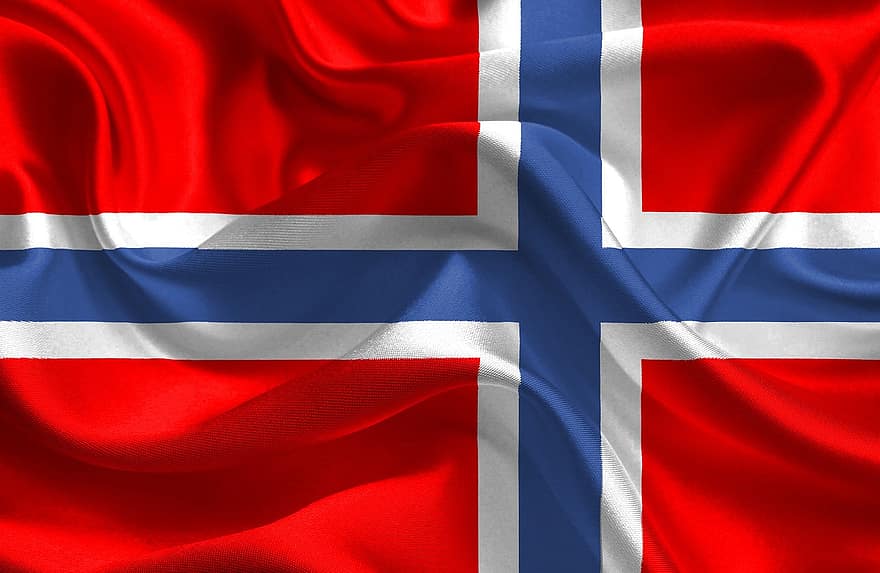 Norge, flagga, Land, Europa, länder, nation, nationell, symbol, norska flaggan, cruz, röd