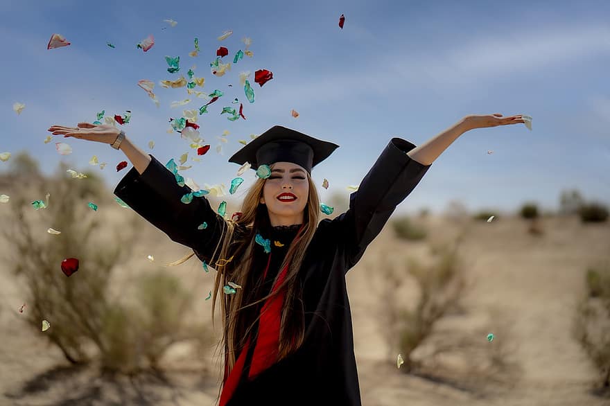 graduat, graduació, universitat, educació, dona, certificat, estudiant, llicenciatura, iran, dones, alegre