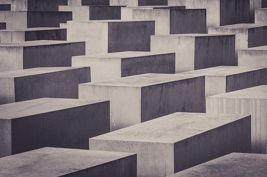 Memorial, Holocaust, Berlin, Stones, concrete, architecture, abstract, design, wall, building feature, modern