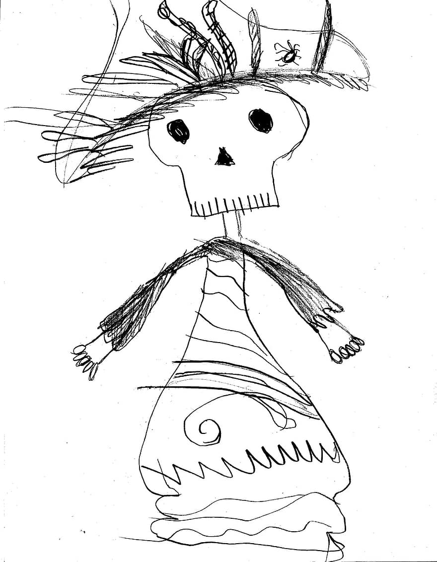 Calaca, ossatura, Messico, Catrina, cranio, giorno della morte, Halloween