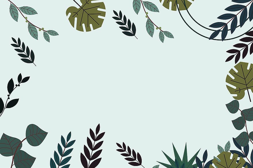 Leaves, Foliage, Plants, Pattern, Wreath, Spring, Bouquet, Abstract, Modern, Colorful, Vintage